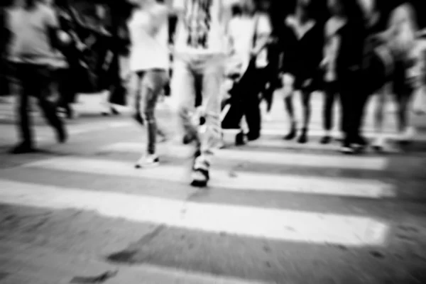 People on zebra crossing street — Stock Photo, Image
