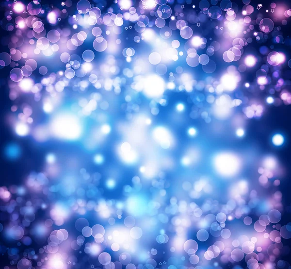 Blauw violet bokeh abstracte licht achtergrond — Stockfoto