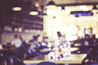 Bulanık arka plan: müşteri, Restoran ile arka plan bulanıklık