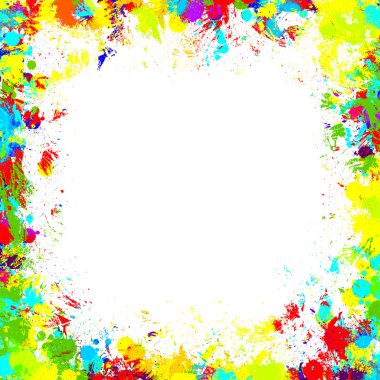 Çerçeve rengi lekeler, beyaz arka plan üzerinde izole ile