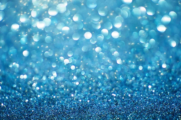 Fundo de brilho azul abstrato. Brilhante brilho bokeh Natal — Fotografia de Stock