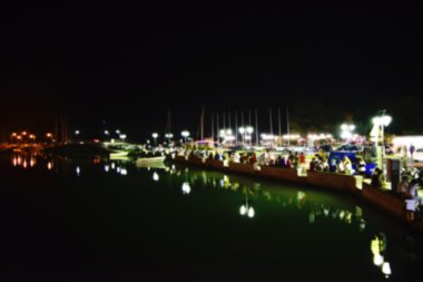 Canım gece, bulanıklık stil Avustralya'da Sydney limanında