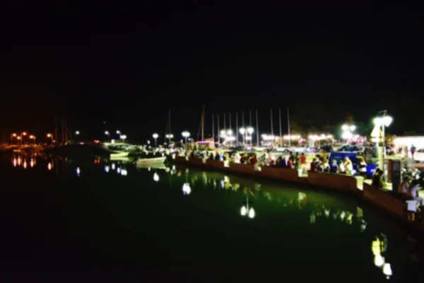 Darling Harbor in the night, Sydney Australia in stile Blur — Foto Stock