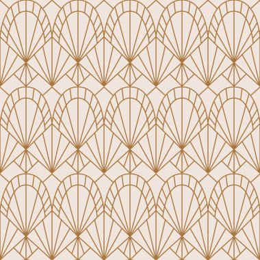 Art Deco Kusursuz Desen Eğilimli Minimum Doğrusal Tarz. Vektör Soyut Geometrik arkaplan