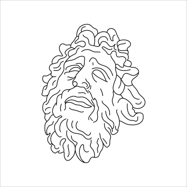 Antike Skulptur aus Laokoon im Minimal Trendy Style. Vektorillustration des griechischen Gottes für Prints auf T-Shirts — Stockvektor