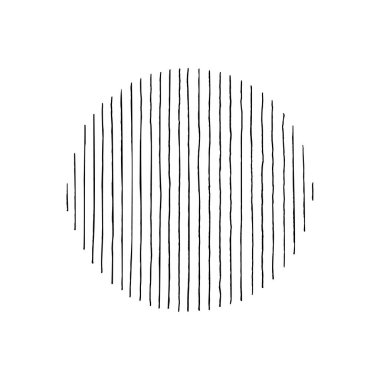 Asgari Eğilimli Çizgi Çemberi. Vektör Yuvarlak El Çizim Dokusunun Grafiksel Elementi