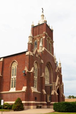 Cape Girardeau, Missouri, ABD - 29 Ağustos 2020: St. Vincents Kilisesi manzarası