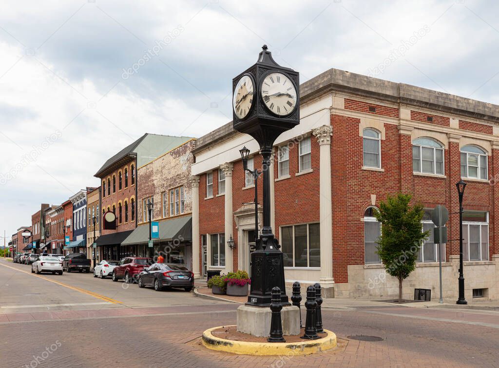 The Old Historic buildings at Main Street, in Cape Girardeau, Missouri, USA