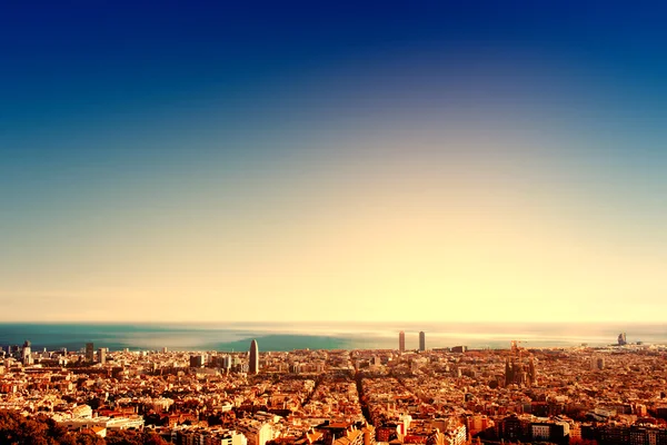 Красивый городской пейзаж Барселоны — стоковое фото