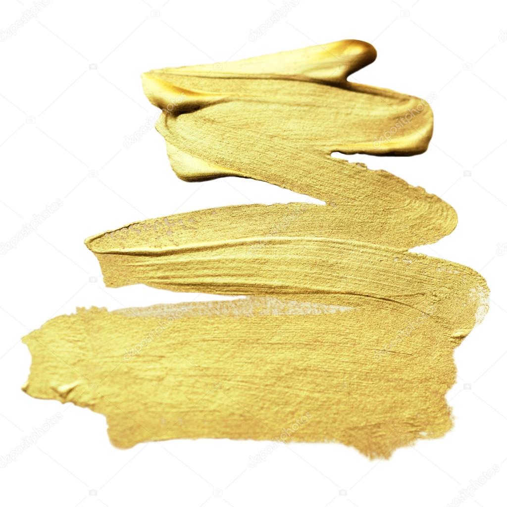 Gold Abstract hand painted golden stain background. Watercolor M