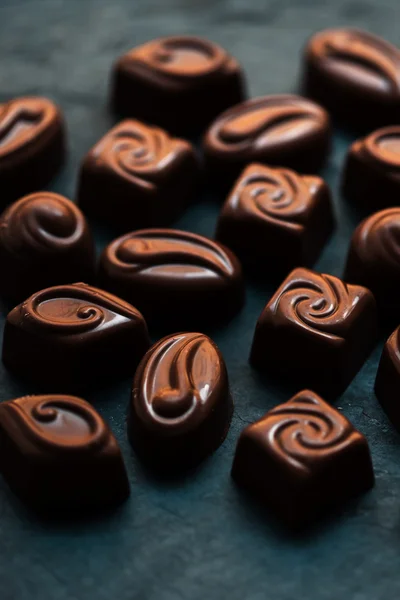 Choklad godis söt tapet i hög upplösning. Mörka chocola — Stockfoto