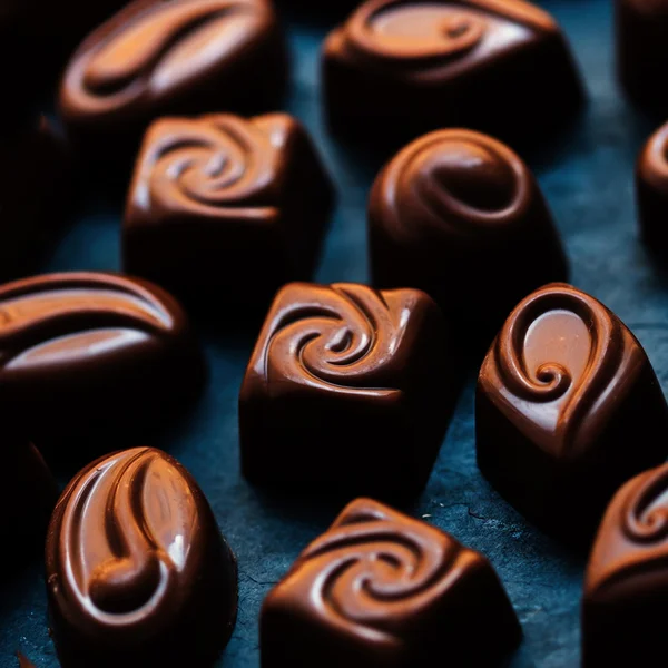 Chocolade snoep Sweet Wallpaper in hoge resolutie. Donkere chocola — Stockfoto