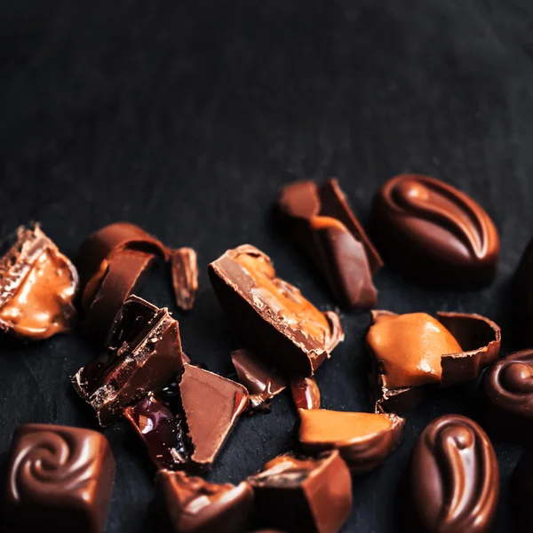 Kolekcja cukierki czekoladowe. — Zdjęcie stockowe