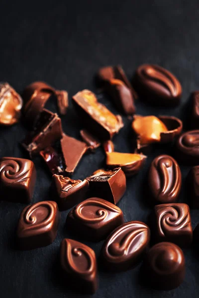 Ince çikolata çeşitleri — Stok fotoğraf