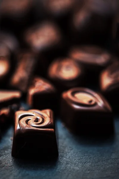 Assortment of fine chocolates — Stock Photo, Image