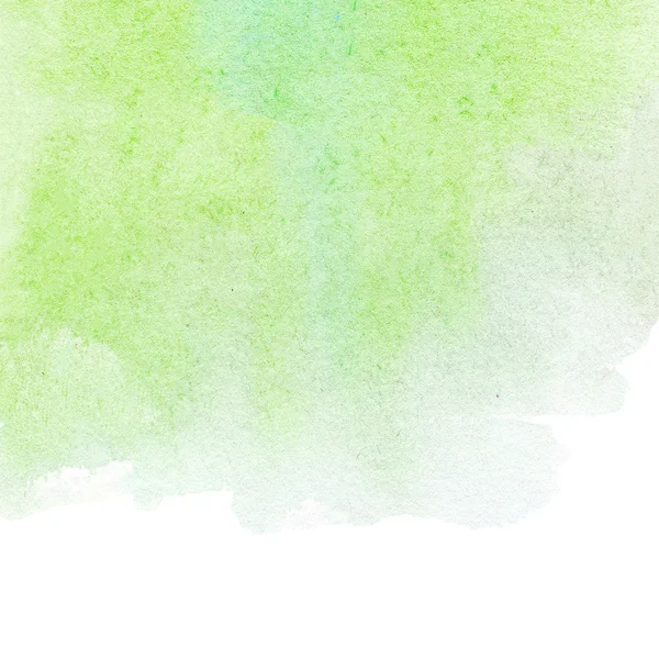 緑の水彩画の抽象的な背景 — ストック写真