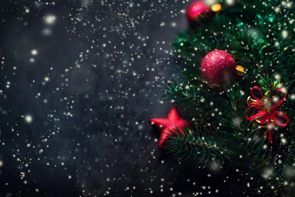 年賀状とクリスマスのおもちゃ — ストック写真