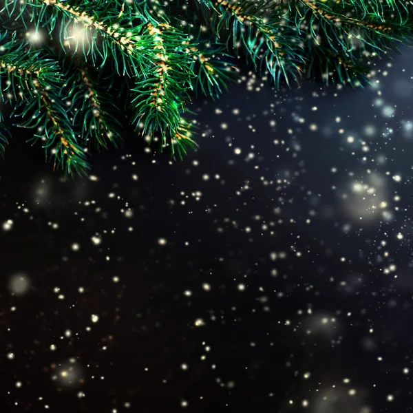 Karty noworoczne z padającego śniegu — Zdjęcie stockowe
