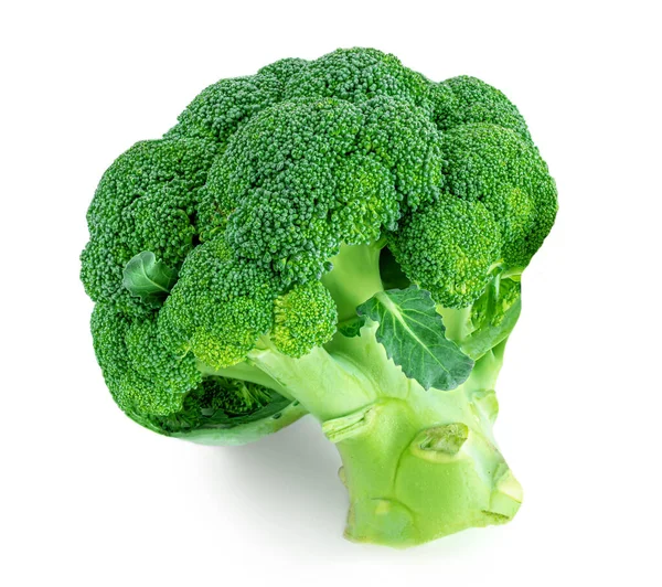 Broccoli Isolati Fondo Bianco Brocolli Verdi Freschi Primo Piano — Foto Stock