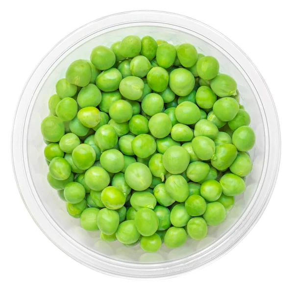 Πράσινα Φασόλια Ένα Στρογγυλό Μπολ Απομονώνονται Λευκό Φόντο Φρέσκα Μπιζέλια — Φωτογραφία Αρχείου