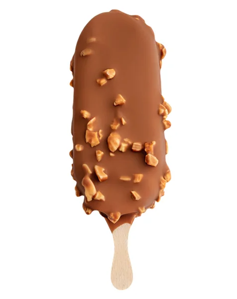 Caramel Ice Cream Isolated White Background Icecream Popcircle Caramelized Nut Royalty Free Stock Images