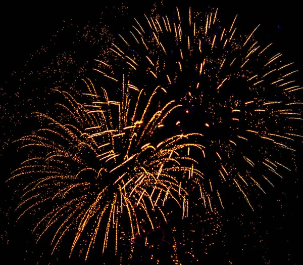 Fuochi Artificio Festivi Capodanno Astratto Sfondo Festivo Con Fuochi Artificio — Foto Stock