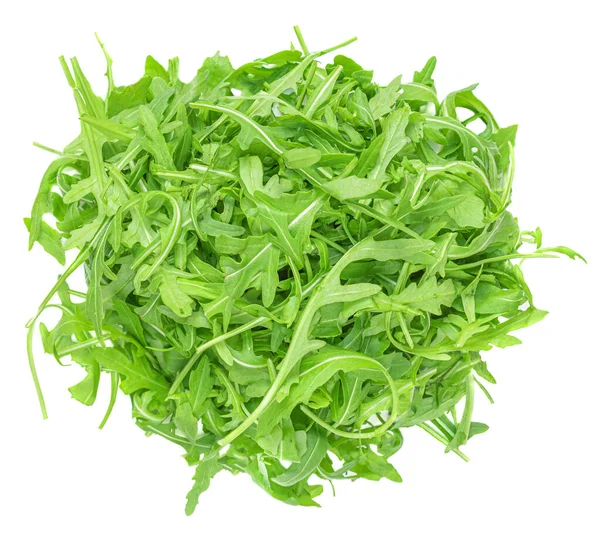Rucola Leaves Isolated White Background Green Fresh Rocket Salad Arugula — Stock Photo, Image