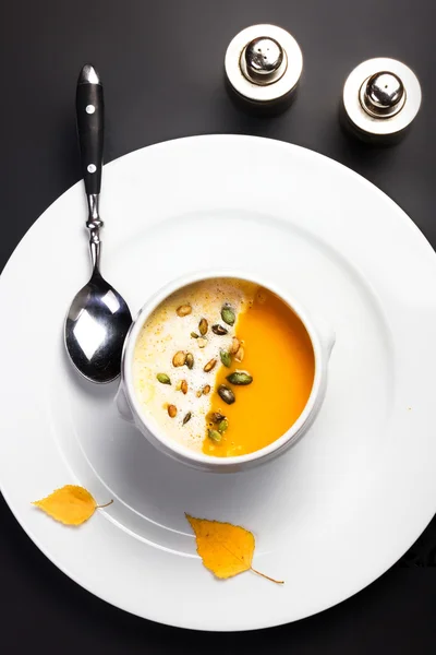 Pumpkin soup with cream