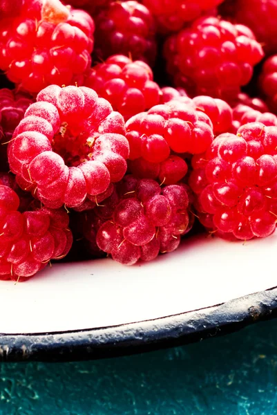 Fresh Red Ripe raspberries — Stock Photo, Image