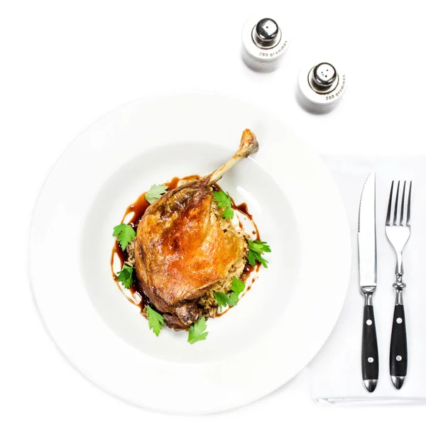 Glazed Christmas roast duck — Stock Photo, Image