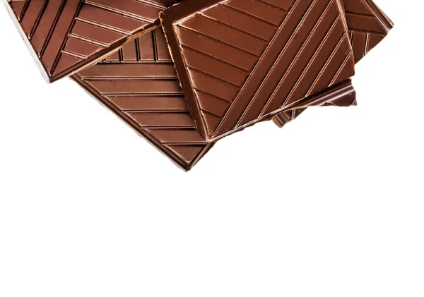 Mörk choklad bitar — Stockfoto