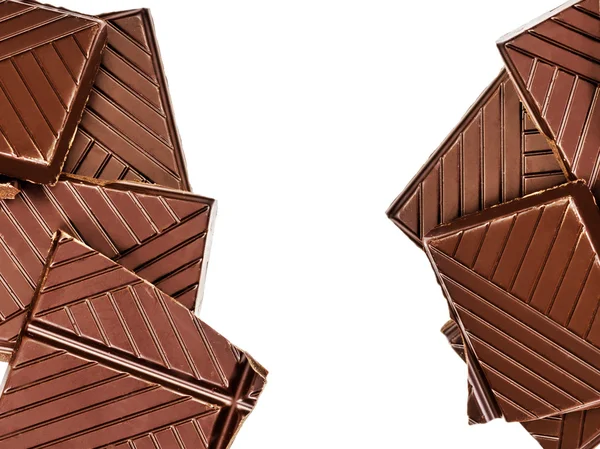 Ciemny kawałki czekolady — Zdjęcie stockowe