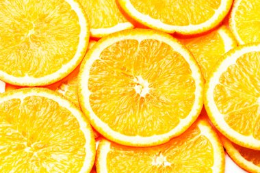 Taze turuncu meyve dilimleri