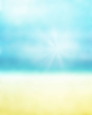 Soyut plaj ve tropikal deniz