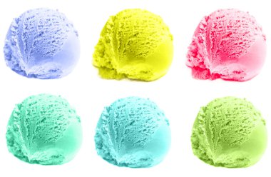 isolated scoops of ice cream clipart