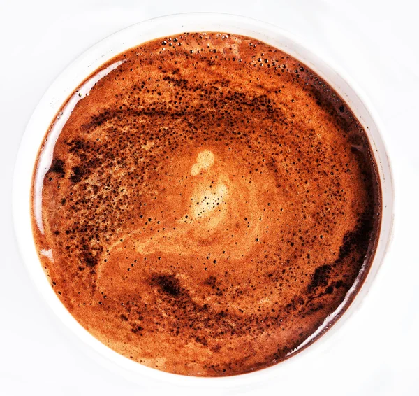 Šálek kávy s kruhem pěna — Stock fotografie