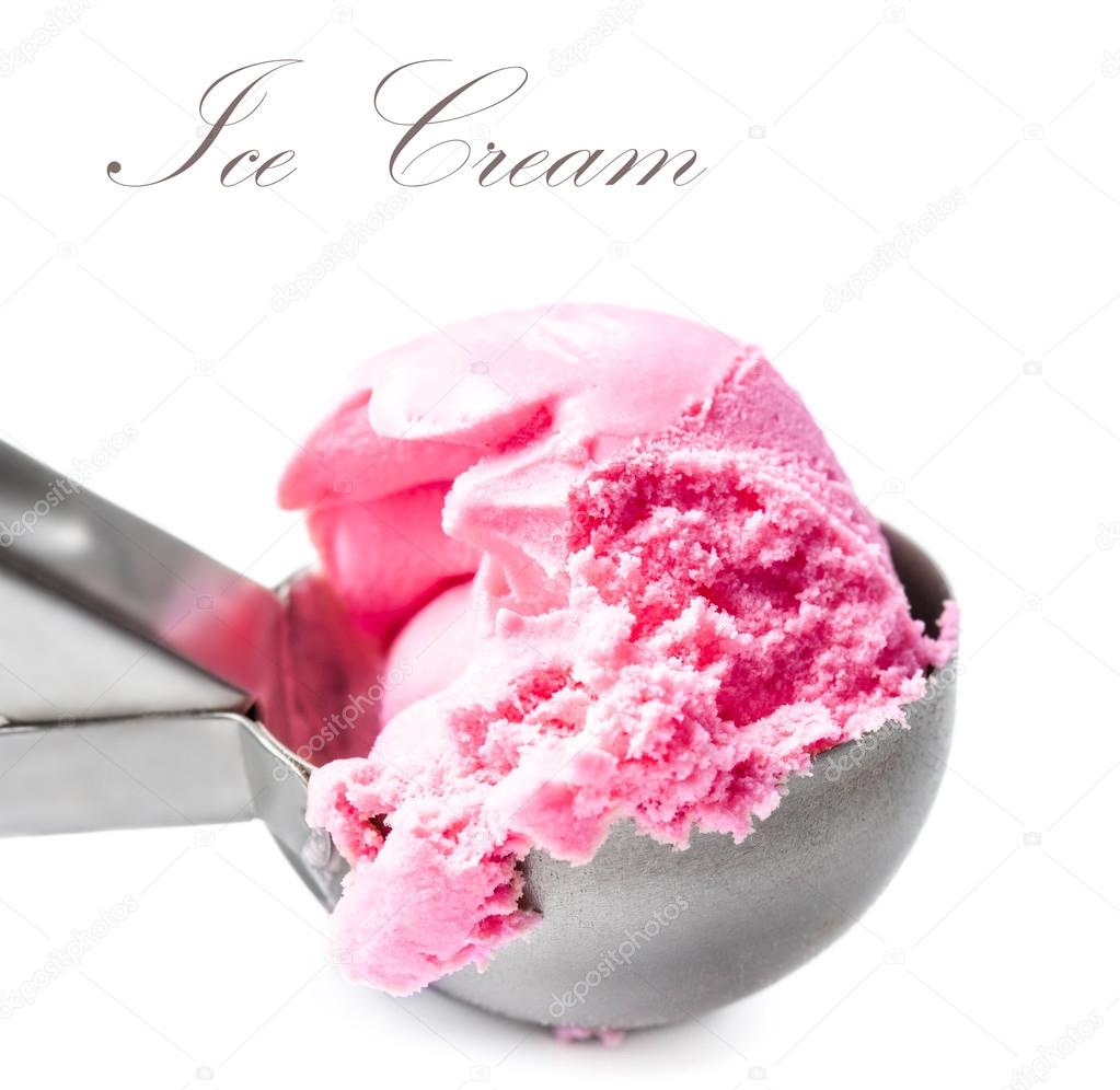 Scoop of Strawberry Ice Cream