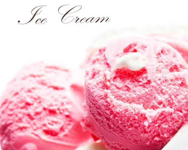 Strawberry Ice Cream balls — Stock Photo, Image