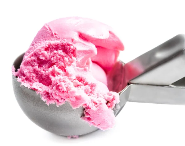 Scoop di gelato alla fragola — Foto Stock