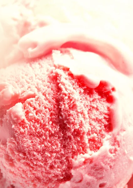 Strawberry Ice-Cream Ball close-up Stock Picture