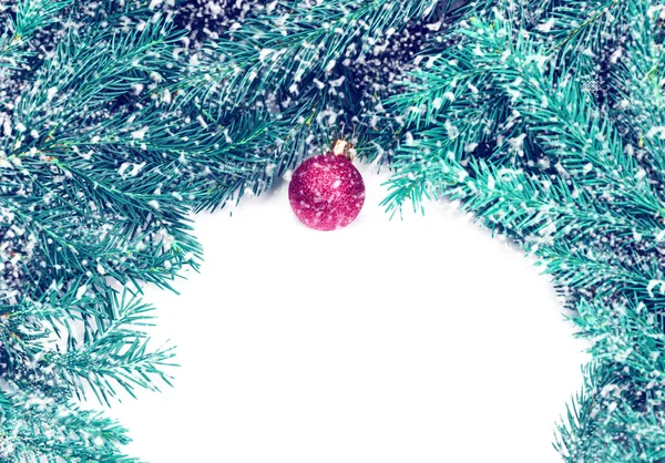 Christmas tree and red bauble — Stock Photo, Image