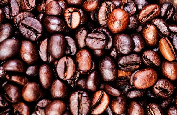 Schwarze Kaffeebohnen — Stockfoto