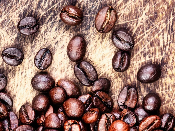 Schwarze Kaffeebohnen — Stockfoto