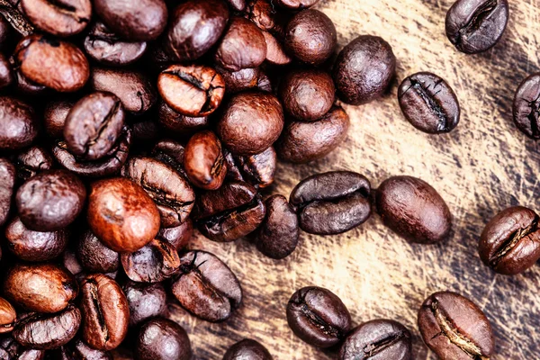 Siyah kahve çekirdekleri — Stok fotoğraf