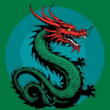 Havalı bir ejderha silueti vektör görüntüsü güçlü ve gizemli bir ejderhayı sunar. Tamamen katı ve karanlık şekillerde gösterilir.