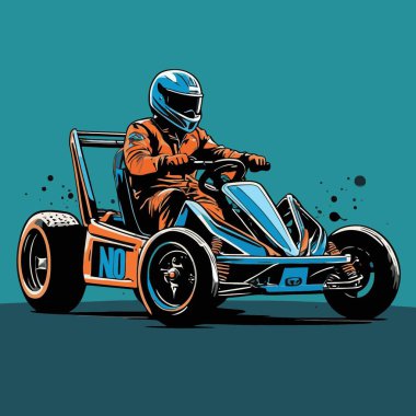 Çeşitli stillerdeki go-kart vektör resimleri çeşitli yaratıcı ihtiyaçları karşılamak için farklı sanatsal yaklaşımlarla resimlenmiş küçük yarış kartları sergiliyor
