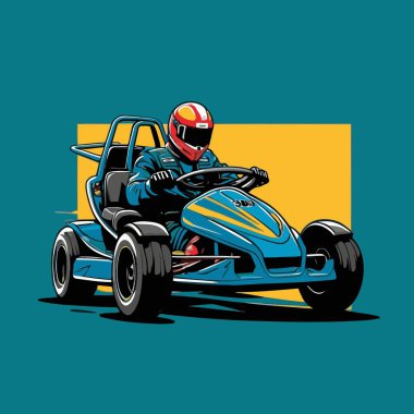 Çeşitli stillerdeki go-kart vektör resimleri çeşitli yaratıcı ihtiyaçları karşılamak için farklı sanatsal yaklaşımlarla resimlenmiş küçük yarış kartları sergiliyor