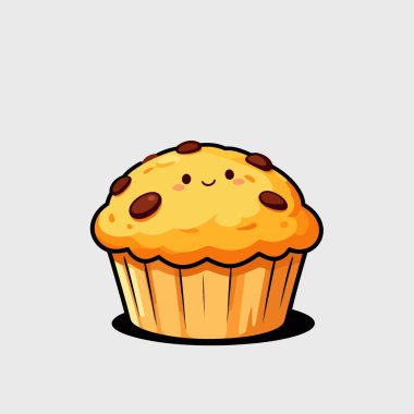 Bir vektör karikatür kek resmi parlak, canlı renkler ile gösterilmiştir, şirin ve eğlenceli bir tarzı vardır.