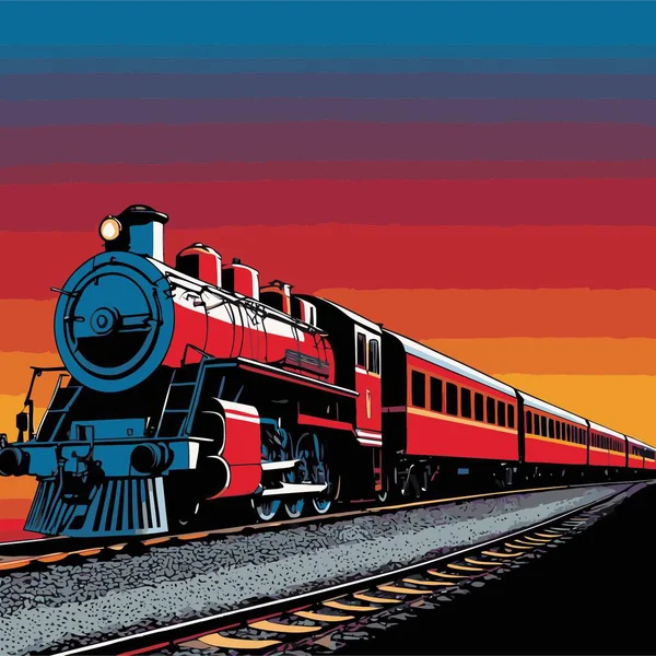 Güzel bir tren vektör resmi, düzgün çizgiler ve pürüzsüz şekillerle çizilmiş iyi tasarlanmış bir treni gösterir.