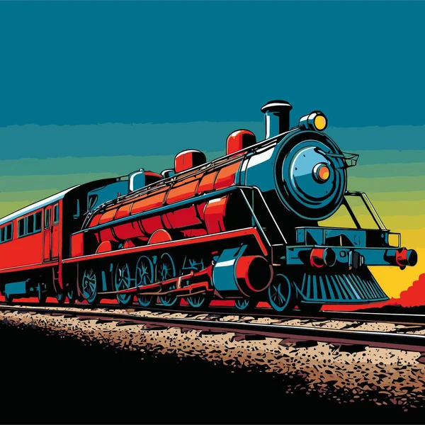 Güzel bir tren vektör resmi, düzgün çizgiler ve pürüzsüz şekillerle çizilmiş iyi tasarlanmış bir treni gösterir.